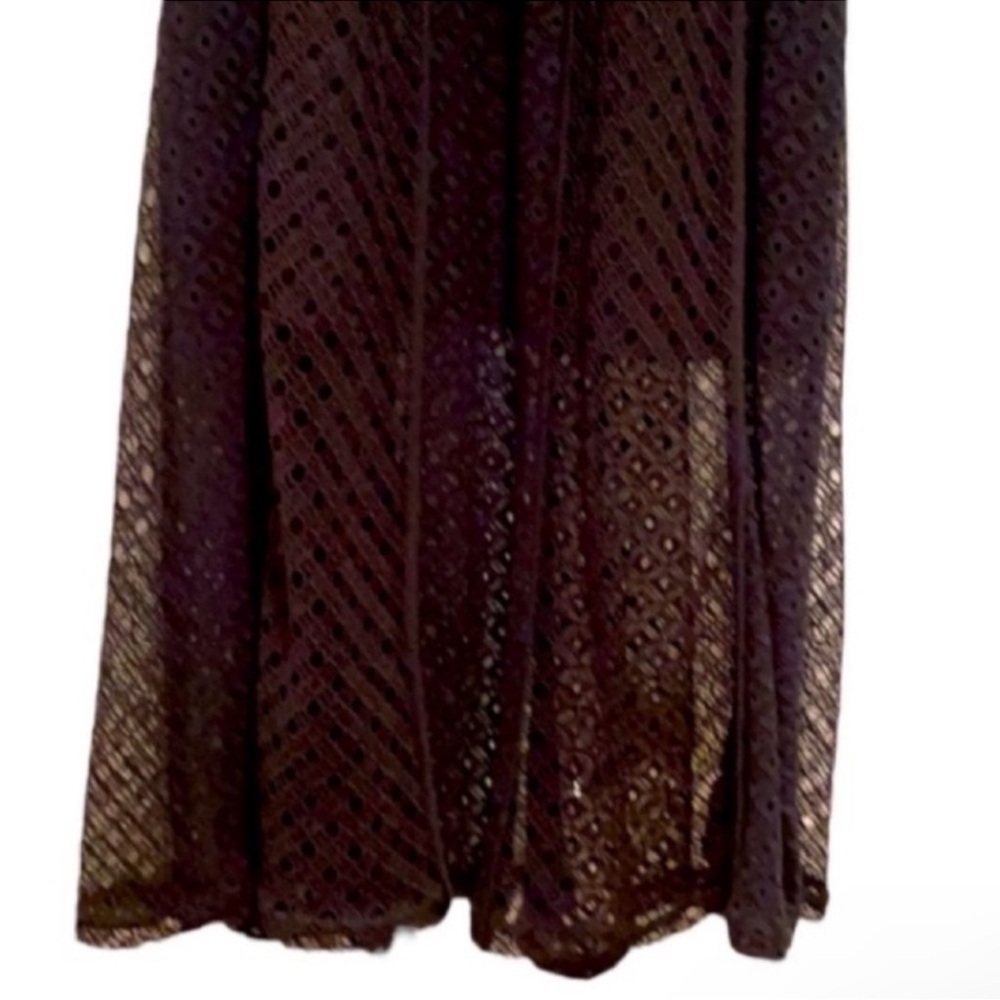 Authentic Sandro designer lace cut out overlay black dress sz M 4-6 - Picture 6 of 7